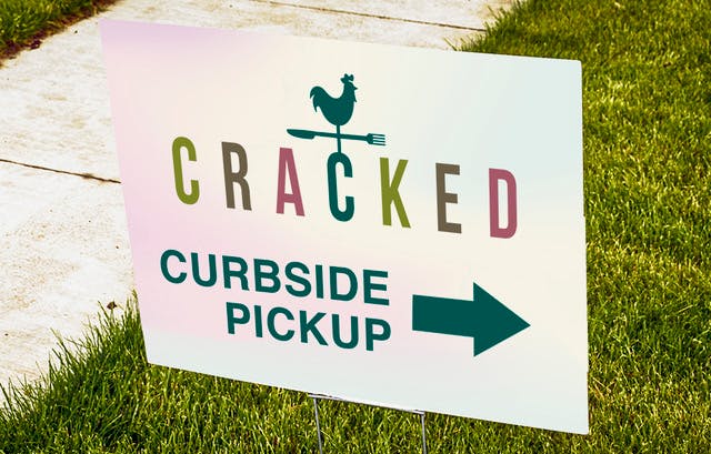 Tell customers your business is open with signs, banners, and flags.